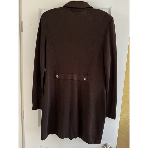 St. John‎ Collection Knit Skirt Suit Set W/ Blazer Women’s Size 12 Brown 80s/90s - Picture 2 of 16